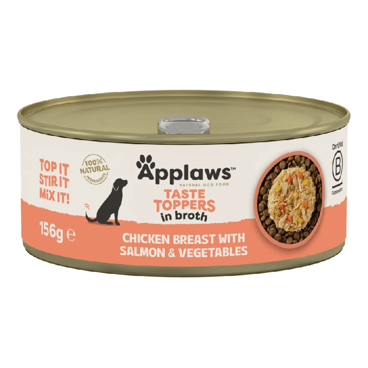 Applaws Hundevådmad Kylling og Laks 156 g - Naturlig topping til hunde